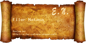 Eiler Natasa névjegykártya